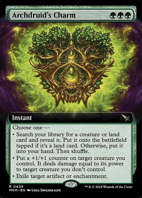 Archdruid's Charm (408) - EXTENDED ART - Foil Lightly Played / mkm