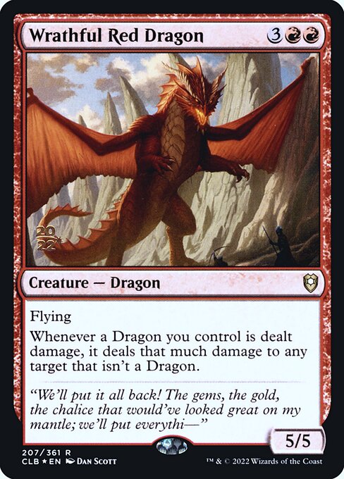 Wrathful Red Dragon (207s) - Foil Lightly Played / clb