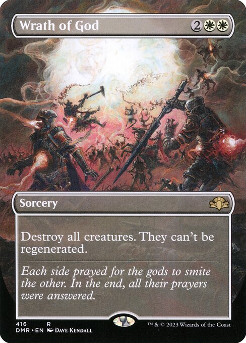 Wrath of God (416) - BORDERLESS - FULL ART - Lightly Played / dmr