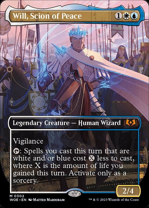 Will, Scion of Peace (302) - BORDERLESS - Foil Lightly Played / woe