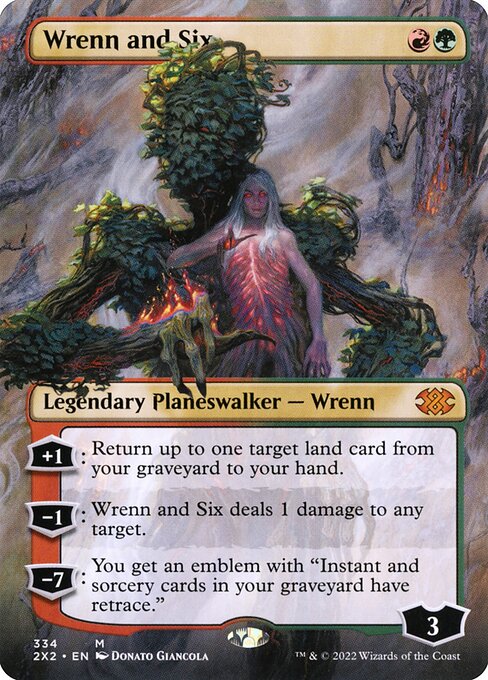 Wrenn and Six (334) - BORDERLESS - Foil Lightly Played / 2x2