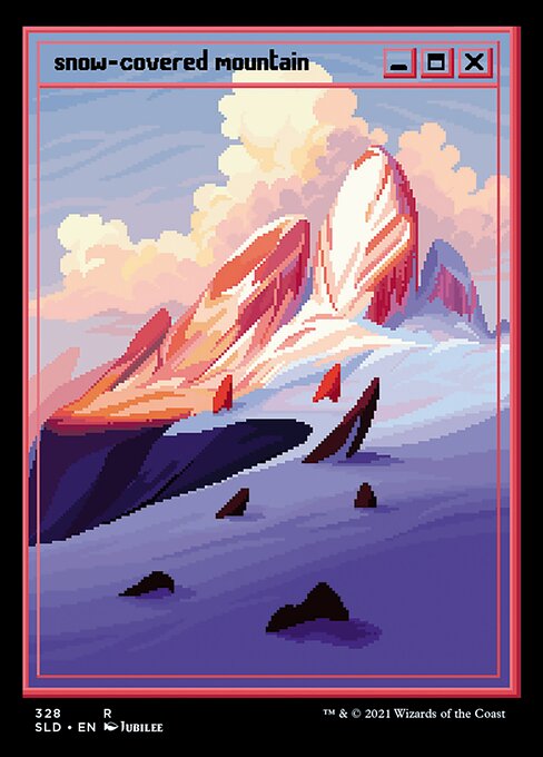 Snow-Covered Mountain (328) - FULL ART - Lightly Played / sld