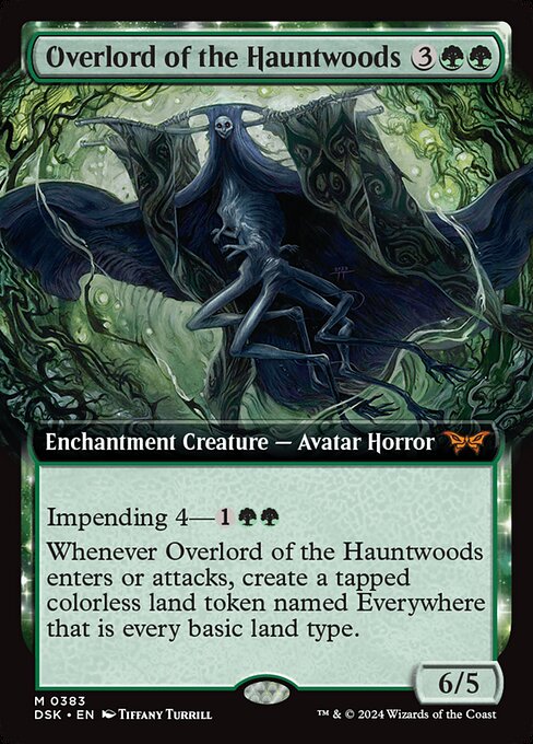 Overlord of the Hauntwoods (383) - EXTENDED ART - Foil Lightly Played / dsk