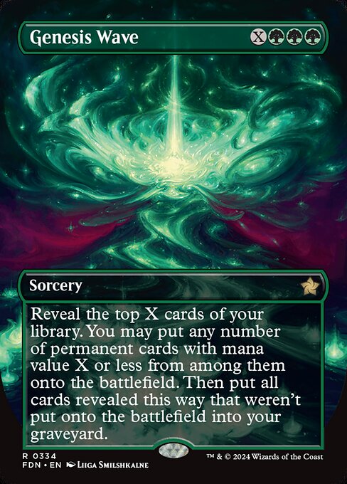 Genesis Wave (334) - BORDERLESS - Foil Lightly Played / fdn