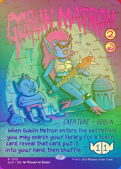 Goblin Matron (1312★) - BORDERLESS - Foil Lightly Played / sld