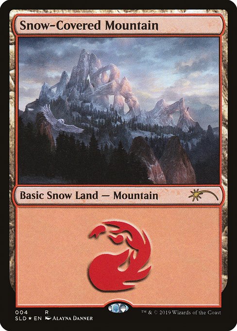 Snow-Covered Mountain (4) - Foil Lightly Played / sld