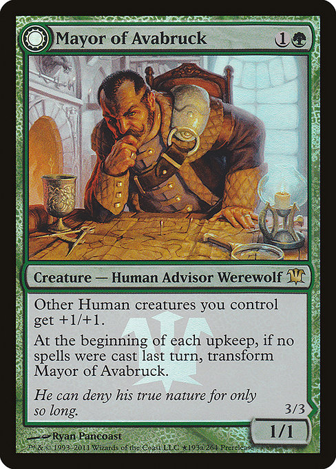 Mayor of Avabruck // Howlpack Alpha (193★) - Foil Lightly Played / isd