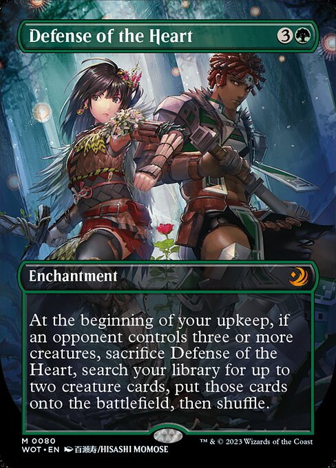 Defense of the Heart (80) - BORDERLESS - FULL ART - Foil Lightly Played / woe