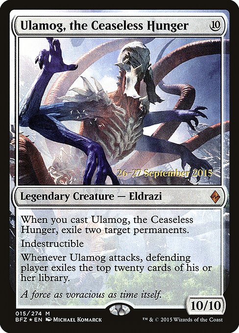 Ulamog, the Ceaseless Hunger (15s) - Foil Lightly Played / bfz