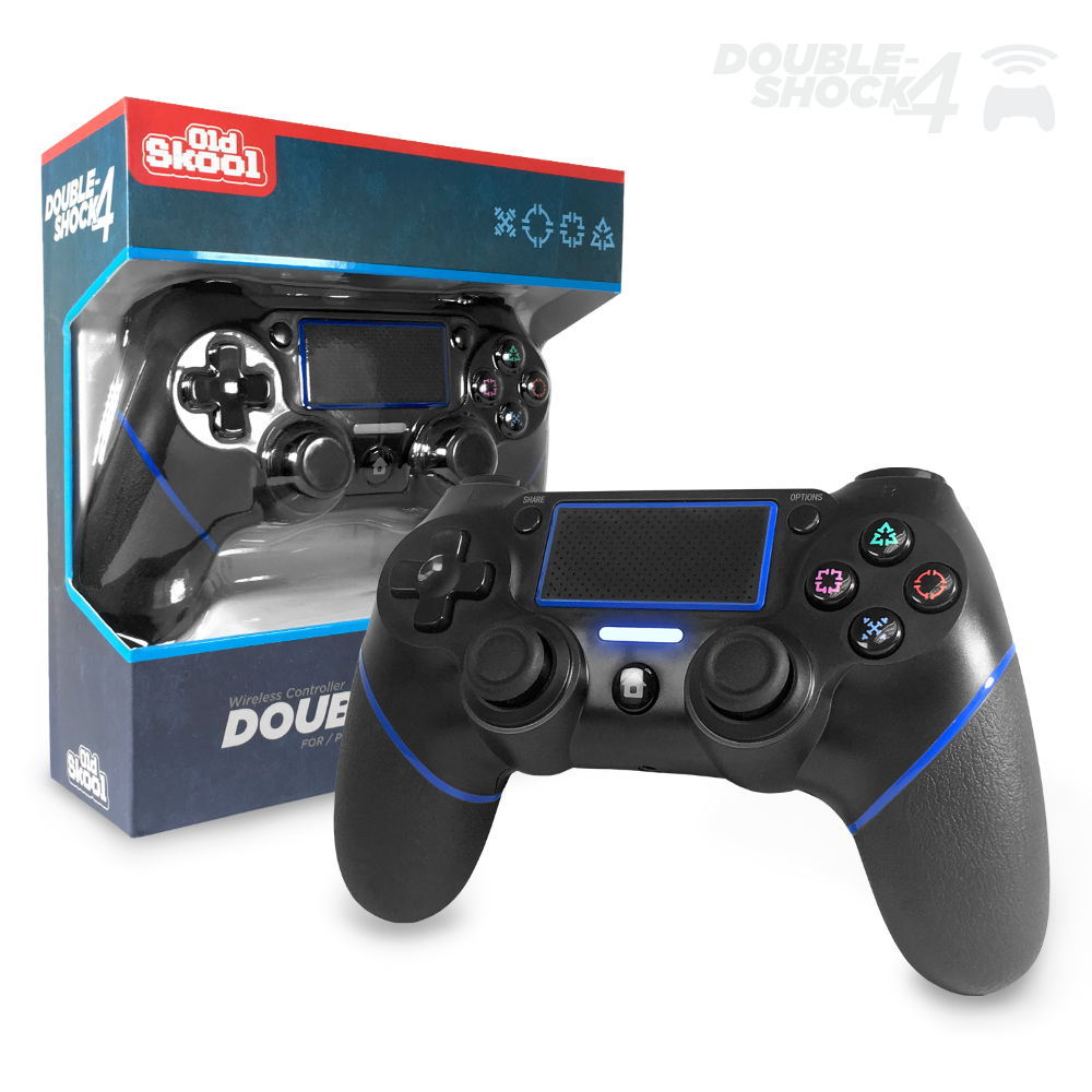 PS4 Double-Shock 4 Wireless Controller (Black) - Old Skool - Sealed Brand New