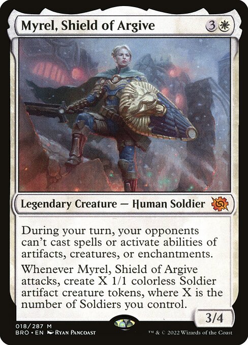 Myrel, Shield of Argive (18) - Foil Lightly Played / bro