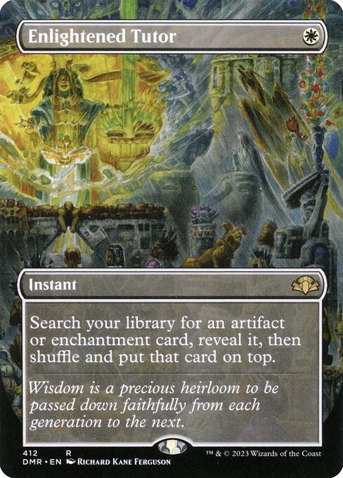 Enlightened Tutor (412) - BORDERLESS - FULL ART - Lightly Played / dmr