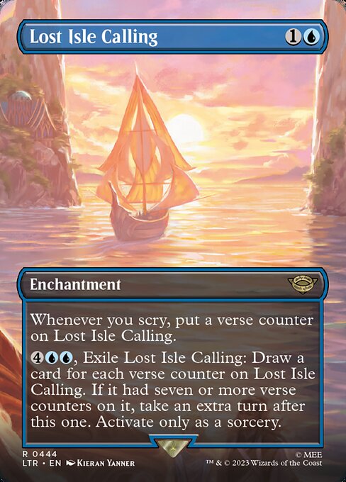 Lost Isle Calling (444) - BORDERLESS - Foil Lightly Played / ltr